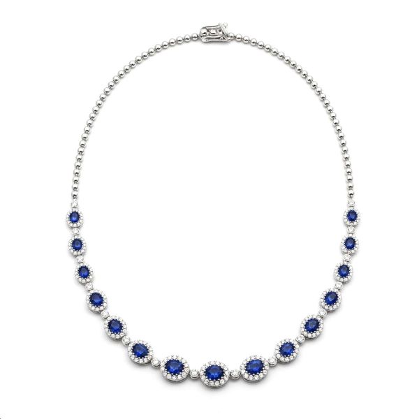 18K White Gold Tennis Necklace Shelle Jewelers, Inc Northbrook, IL