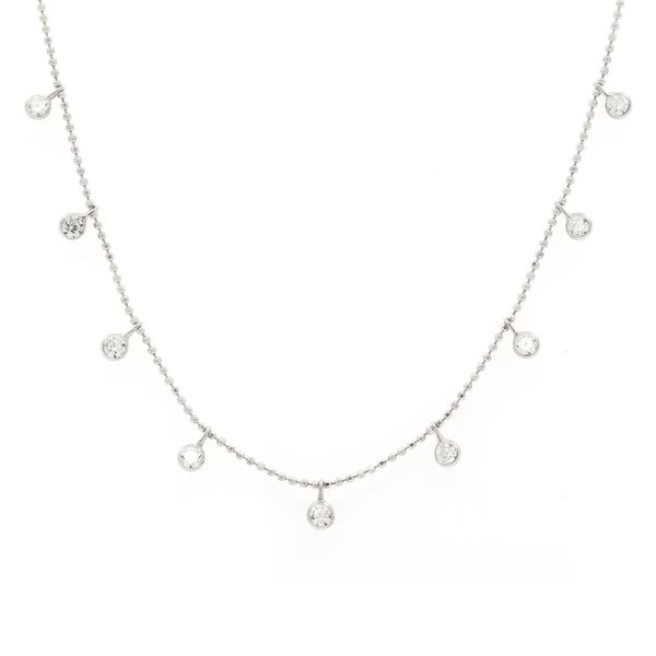 14K White Gold Diamond By The Yard Necklace Shelle Jewelers, Inc Northbrook, IL