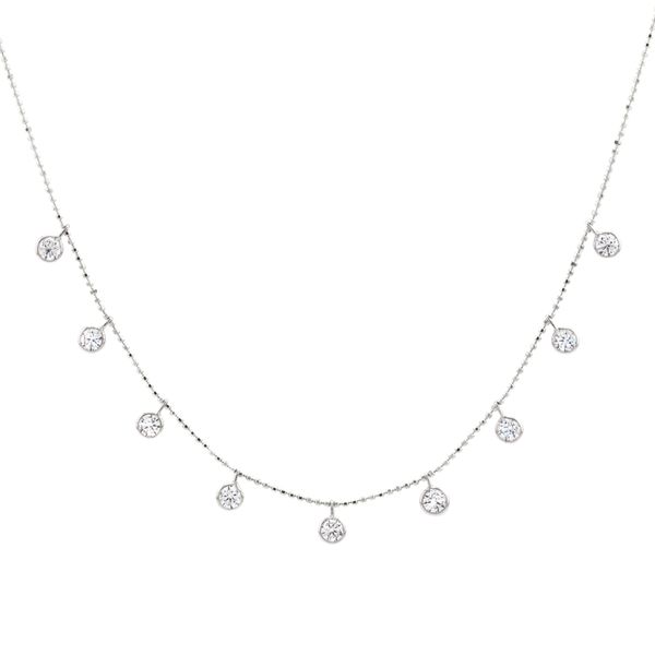 14K White Gold Diamond By The Yard Necklace Shelle Jewelers, Inc Northbrook, IL