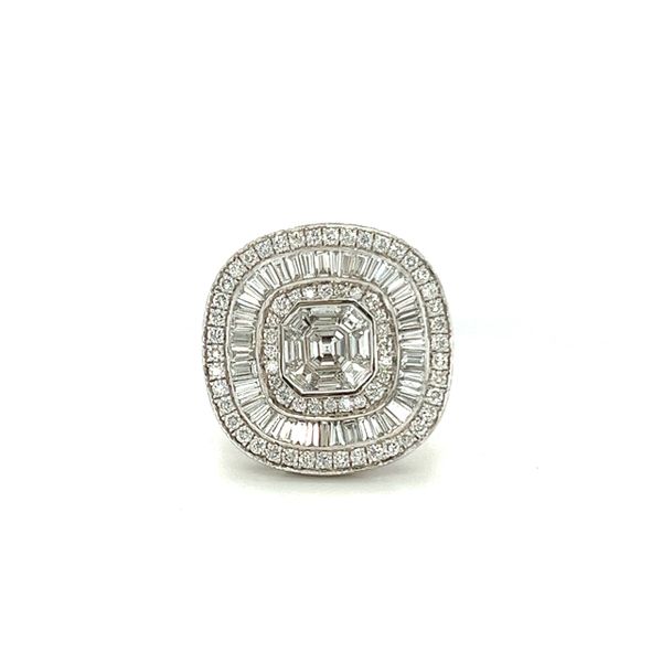 18K White Gold Halo Ring Shelle Jewelers, Inc Northbrook, IL