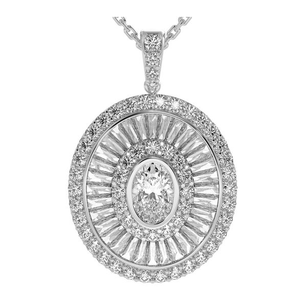 18K White Gold Halo Ring Shelle Jewelers, Inc Northbrook, IL