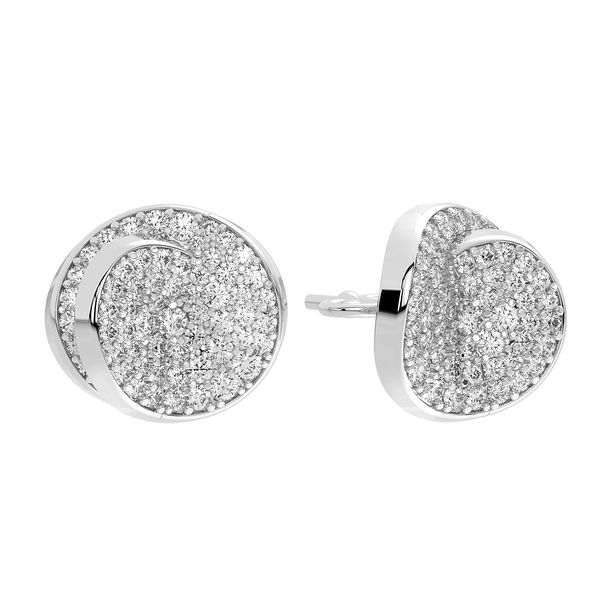 18K White Gold Cluster Earrings Shelle Jewelers, Inc Northbrook, IL
