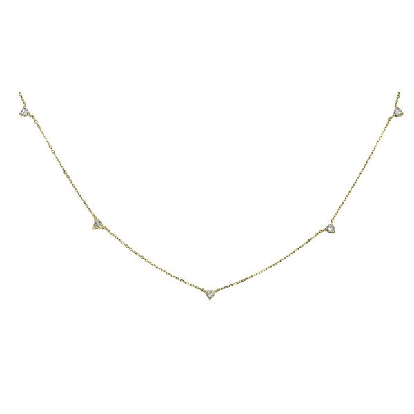 14K Yellow Gold Diamond By The Yard Necklace Shelle Jewelers, Inc Northbrook, IL