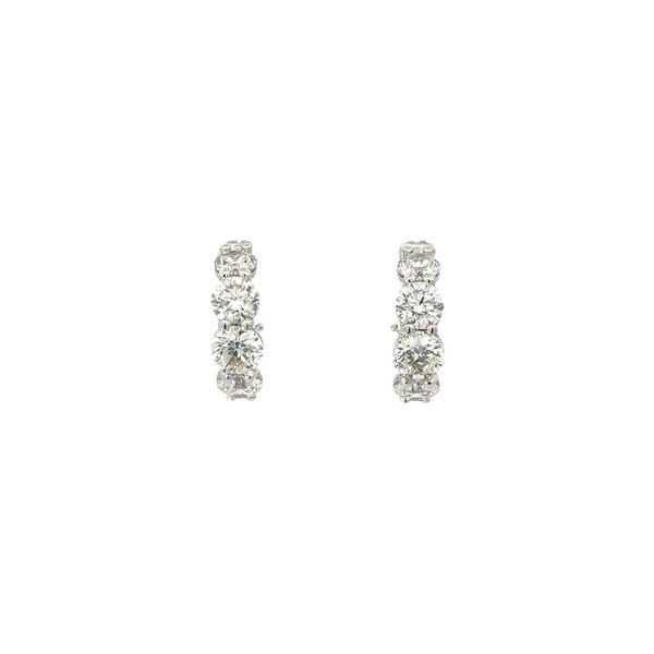 18K White Gold Huggie Earrings Shelle Jewelers, Inc Northbrook, IL