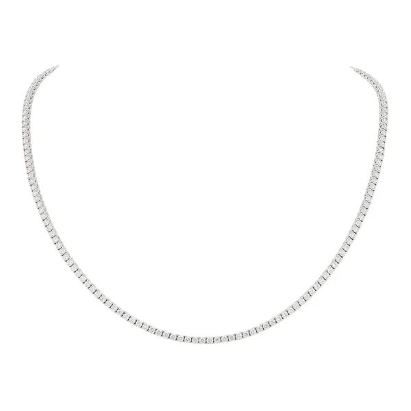 18K White Gold Tennis Necklace Shelle Jewelers, Inc Northbrook, IL