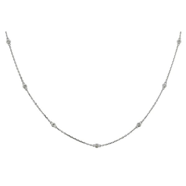 14K White Gold Diamond By The Yard Necklace Shelle Jewelers, Inc Northbrook, IL