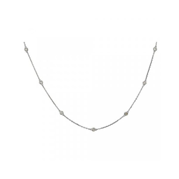 14K Yellow Gold Diamond By The Yard Necklace Shelle Jewelers, Inc Northbrook, IL