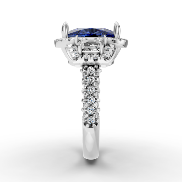 900 Platinum Halo Ring Image 3 Shelle Jewelers, Inc Northbrook, IL