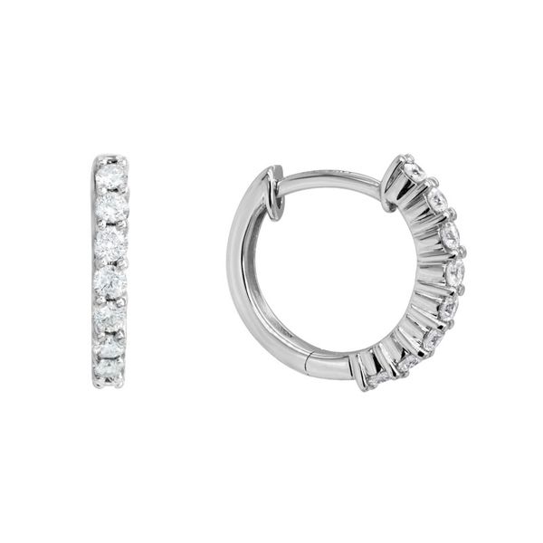 14K White Gold Huggie Earrings Shelle Jewelers, Inc Northbrook, IL