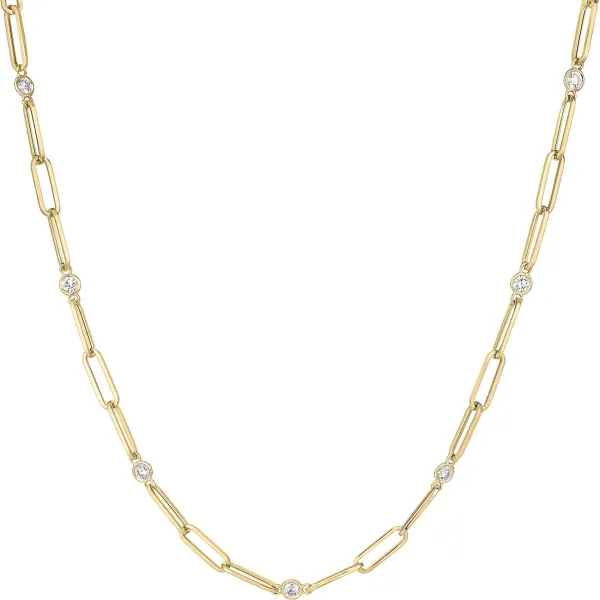 18K Yellow Gold Paperclip Necklace Shelle Jewelers, Inc Northbrook, IL