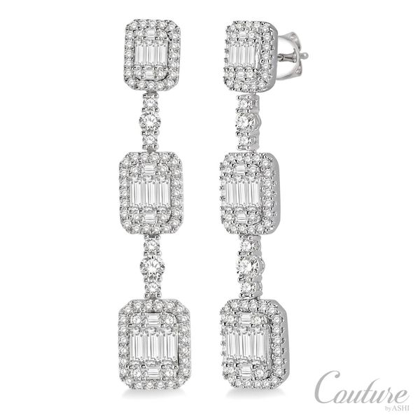Couture Graduating Diamond Station Earrings Maharaja's Fine Jewelry & Gift Panama City, FL