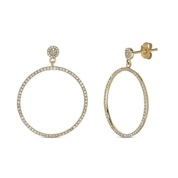 Yellow Gold Front Facing Hoop Earrings Maharaja's Fine Jewelry & Gift Panama City, FL