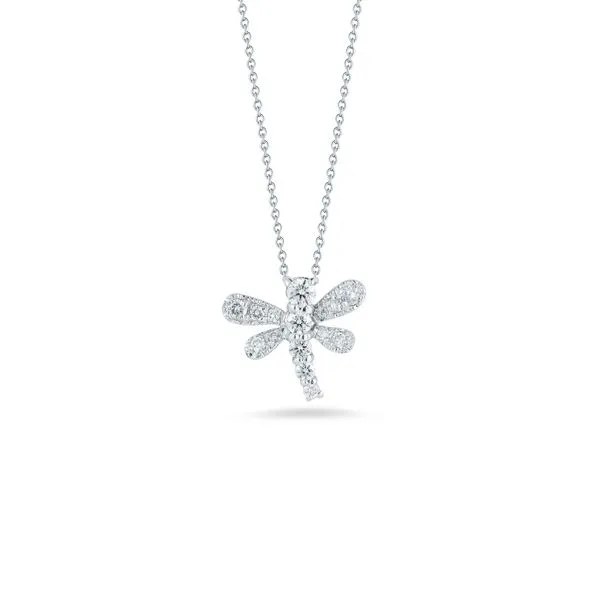 Roberto Coin Tiny Treasures Dragonfly Necklace, 0.44 tdw Maharaja's Fine Jewelry & Gift Panama City, FL