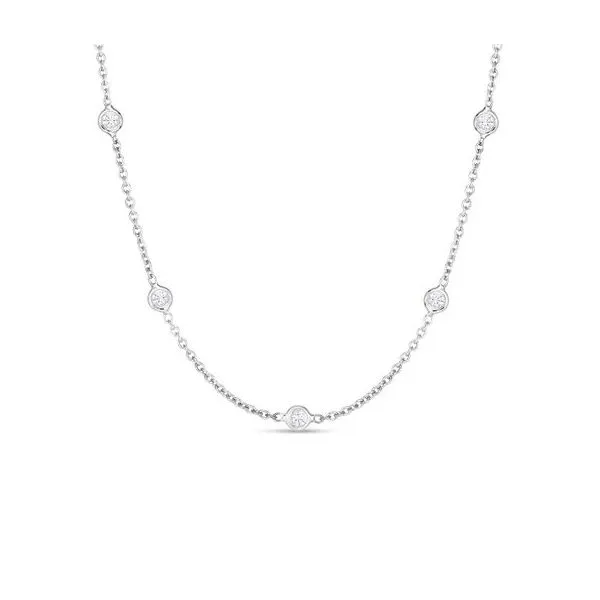 Roberto Coin Diamonds by the Inch Necklace with 15 Diamond Stations |  Feldmar Watch Co.