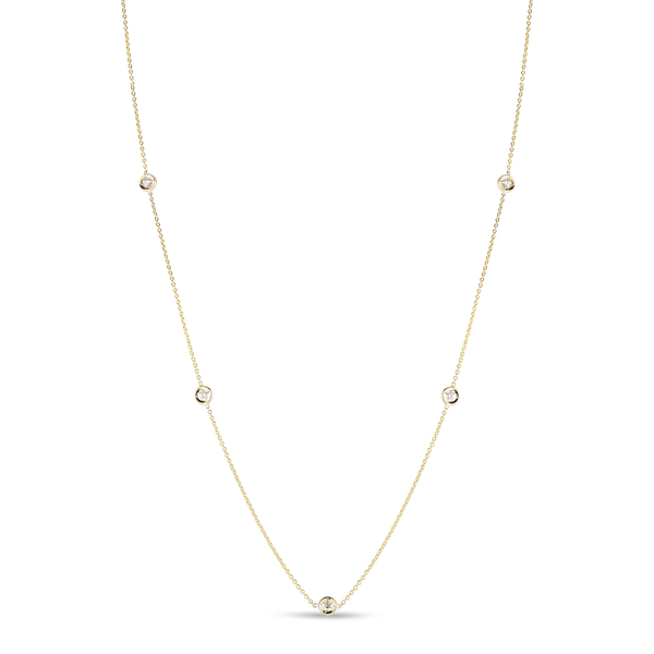 Roberto Coin 5 Station Diamonds By the Inch Necklace Maharaja's Fine Jewelry & Gift Panama City, FL