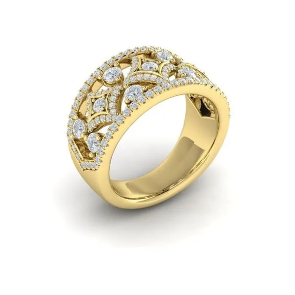 Vlora Open Diamond Star Ring in 14KY, 1.06 tdw Image 2 Maharaja's Fine Jewelry & Gift Panama City, FL