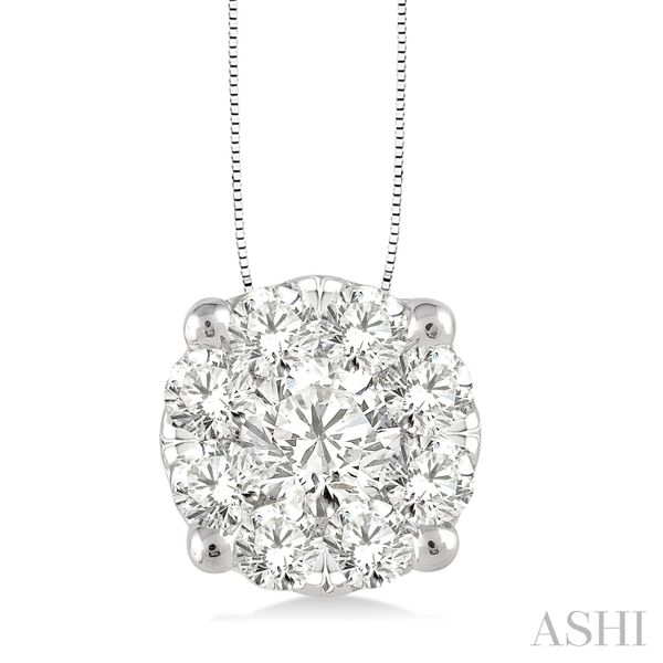 Diamond Cluster Necklace 0.35 tcw Maharaja's Fine Jewelry & Gift Panama City, FL