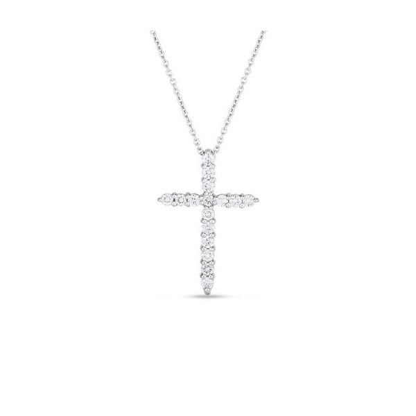 Roberto Coin Diamond Cross Necklace, 0.32 tdw Maharaja's Fine Jewelry & Gift Panama City, FL