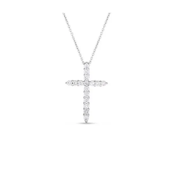 Roberto Coin Diamond Cross Necklace, 0.32 tdw Maharaja's Fine Jewelry & Gift Panama City, FL