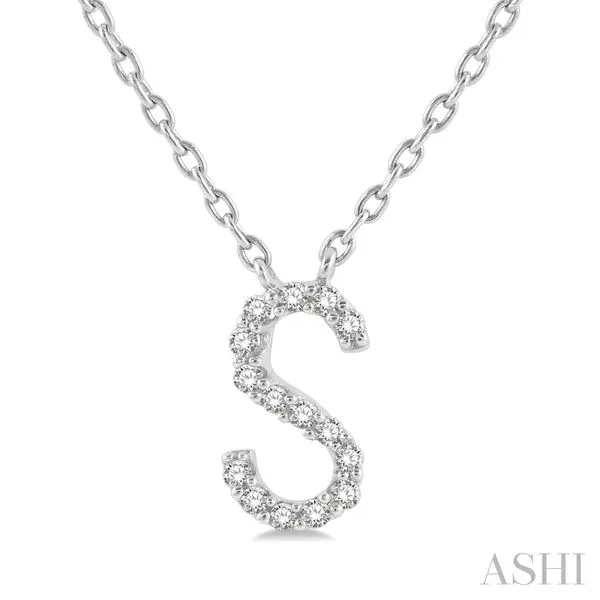 'S' Initial Diamond Pendant. 0.05 tdw Maharaja's Fine Jewelry & Gift Panama City, FL