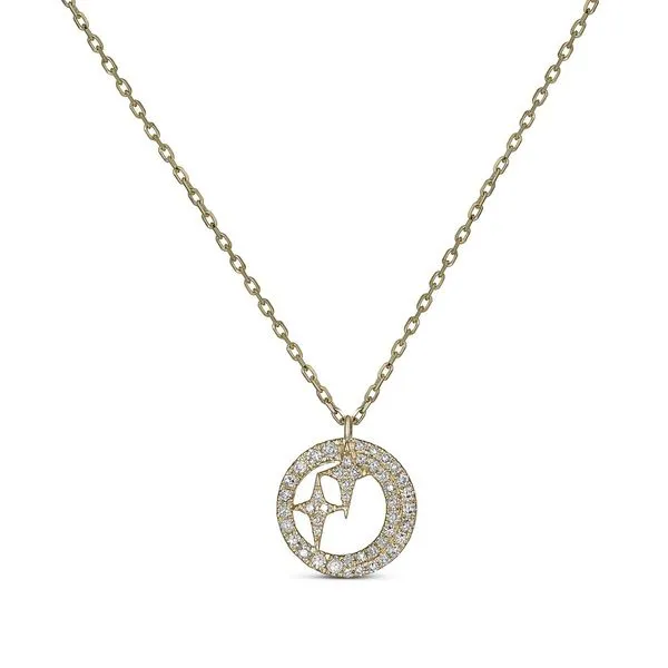 Yellow Gold Moon And Star Necklace Maharaja's Fine Jewelry & Gift Panama City, FL