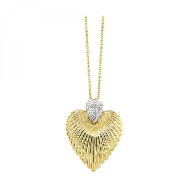 Yellow Gold Diamond Heart Necklace Maharaja's Fine Jewelry & Gift Panama City, FL