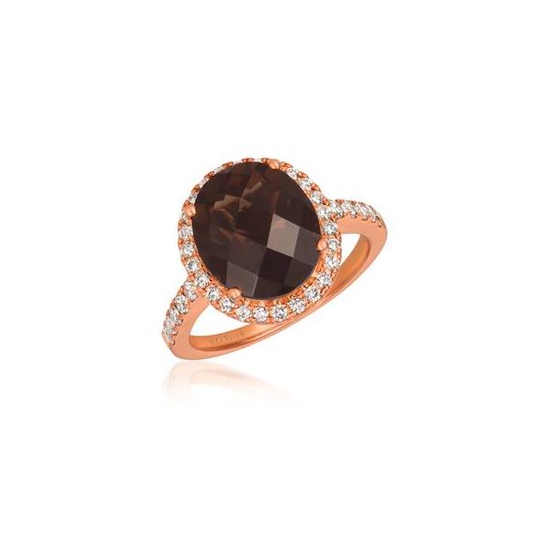 Le Vian® Ring featuring 4 1/4 cts. Chocolate Quartz®, 1/2 cts. Nude Diamonds™ set in 14K Strawberry Gold® Maharaja's Fine Jewelry & Gift Panama City, FL
