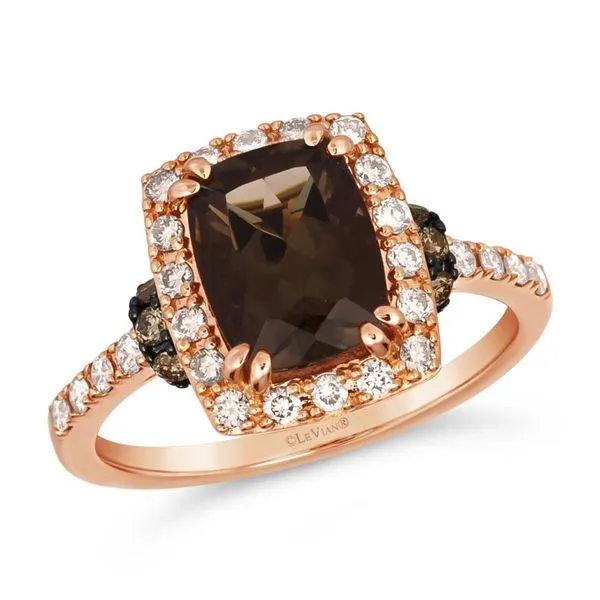 Chocolate quartz ring on sale