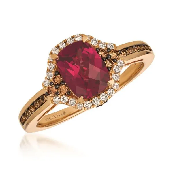 Le Vian Chocolatier® Ring featuring Raspberry Rhodolite® Chocolate Diamonds® , Vanilla Diamonds® set in 14K Strawberry Gold Maharaja's Fine Jewelry & Gift Panama City, FL