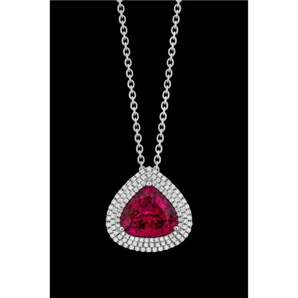 Spark Creations Rubellite & Diamond Necklace Maharaja's Fine Jewelry & Gift Panama City, FL