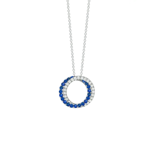 Spark Creations Diamond & Sapphire Necklace Maharaja's Fine Jewelry & Gift Panama City, FL
