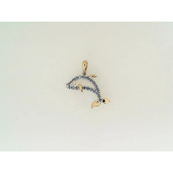 Denny Wong Diamond & Sapphire Dolphin Pendant Maharaja's Fine Jewelry & Gift Panama City, FL