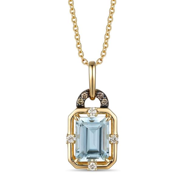 Le Vian® Pendant featuring Sea Blue Aquamarine® Nude Diamonds™ , Chocolate Diamonds® set in 14K Honey Gold™ Maharaja's Fine Jewelry & Gift Panama City, FL