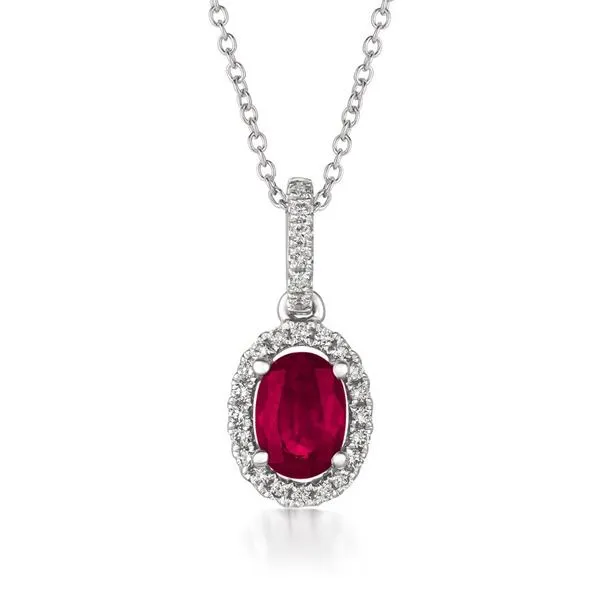 14K Vanilla Gold® Pendant | Passion Ruby™ 3/8 cts. | Vanilla Diamonds® 1/10 cts. Maharaja's Fine Jewelry & Gift Panama City, FL