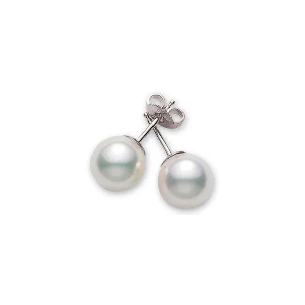 Mikimoto Pearl Stud Earrings, 6 - 6.5mm A+ Quality Maharaja's Fine Jewelry & Gift Panama City, FL