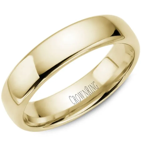 CrownRing Traditional Bands - 14K YG 5.5 mm Supreme High Polish Comfort Fit Maharaja's Fine Jewelry & Gift Panama City, FL