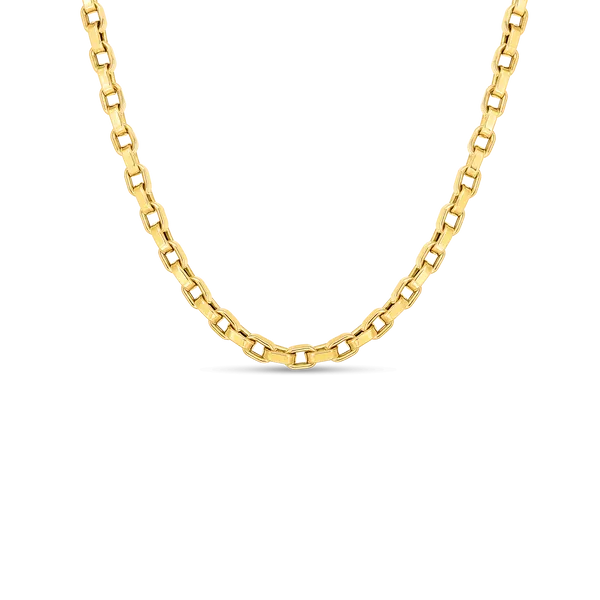 Roberto Coin 18K Yellow Gold 22 Inch Square Link Chain Maharaja's Fine Jewelry & Gift Panama City, FL