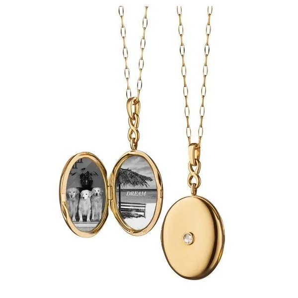 Yellow Gold Locket With Diamond Maharaja's Fine Jewelry & Gift Panama City, FL