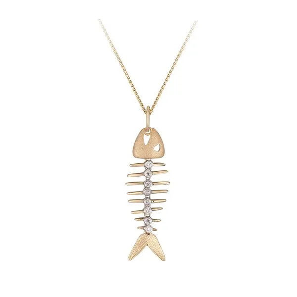 Denny Wong Fish Bone Pendant with .05tdw Maharaja's Fine Jewelry & Gift Panama City, FL