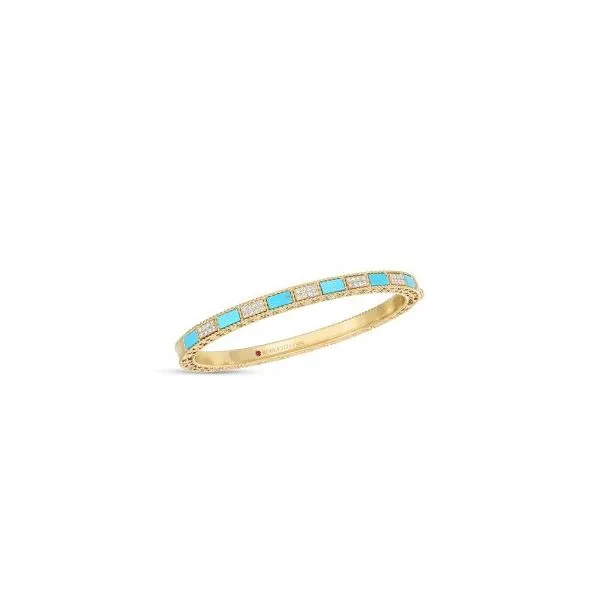 Roberto Coin Turquoise Mosaic Bangle Maharaja's Fine Jewelry & Gift Panama City, FL