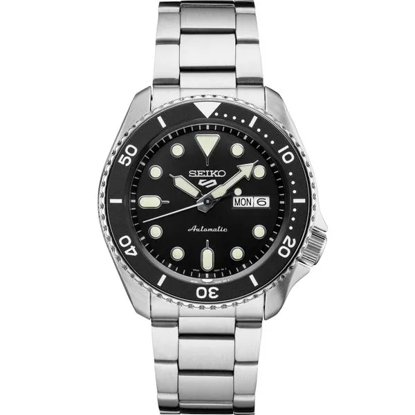 Seiko 5 Sports SS Automatic Black Dial - Men's Maharaja's Fine Jewelry & Gift Panama City, FL