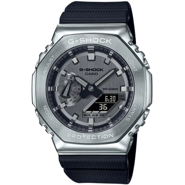 G-Shock Analog-Digital with Black Band and Silver Stainless Steel Bezel Maharaja's Fine Jewelry & Gift Panama City, FL