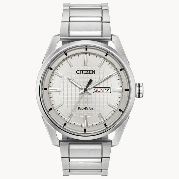 Citizen Eco-Drive Watch with Silver Dial  - Men's Maharaja's Fine Jewelry & Gift Panama City, FL