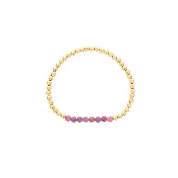 Dee Berkley July Gold-Filled Ruby Mini Bracelet Maharaja's Fine Jewelry & Gift Panama City, FL