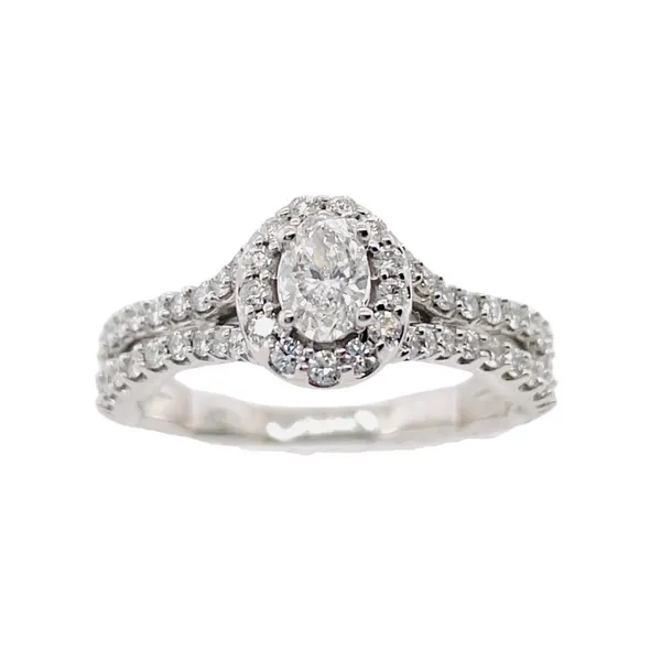 .33 Ct Oval Diamond With Halo Engagement Ring Nick T. Arnold Jewelers Owensboro, KY