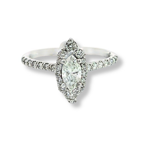 14K White Gold Marquis Diamond Engagement Ring Nick T. Arnold Jewelers Owensboro, KY