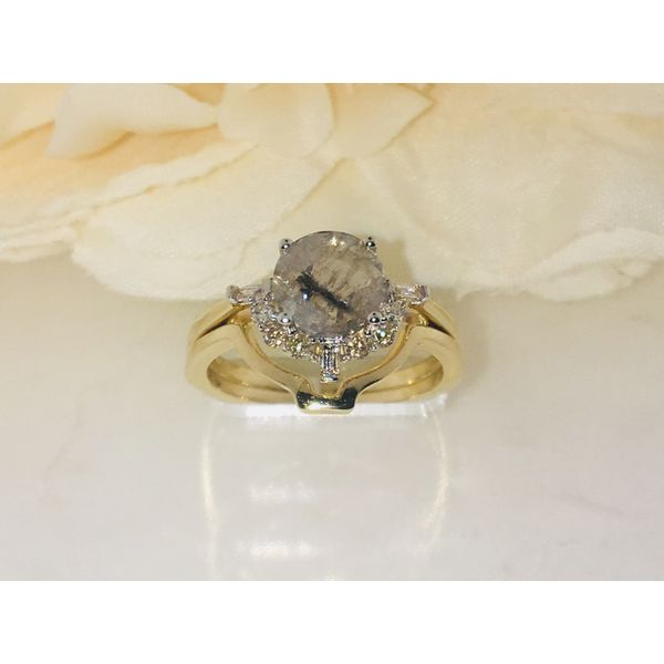 Round Salt and Pepper Engagement Ring Nick T. Arnold Jewelers Owensboro, KY