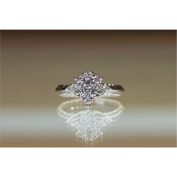 Pear .55TWT Diamond Cluster Engagement Ring Nick T. Arnold Jewelers Owensboro, KY