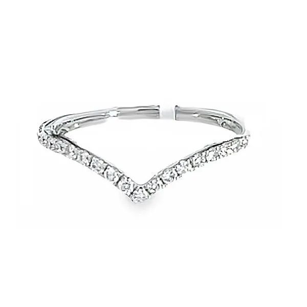 14K White Gold Diamond Contour Wedding Band Nick T. Arnold Jewelers Owensboro, KY