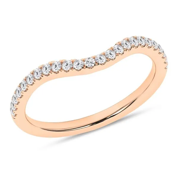 14K Rose Gold Diamond Contour Wedding Band Nick T. Arnold Jewelers Owensboro, KY